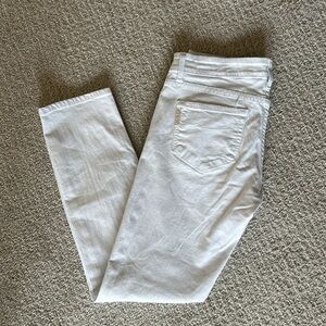 Paige white denim crop